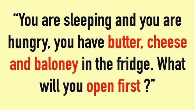 you are sleeping and you are hungry answer