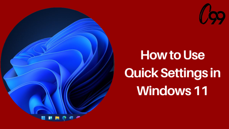How to Use Quick Settings in Windows 11