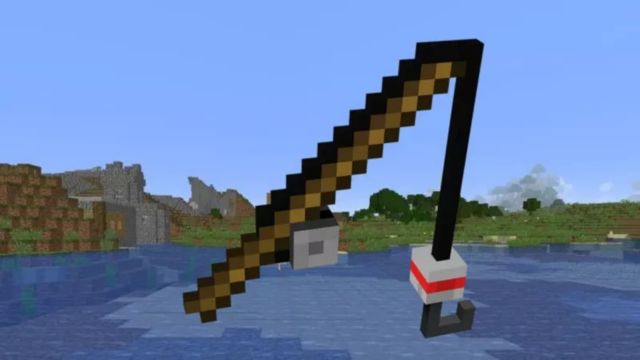 Crafting a Fishing Rod in Minecraft