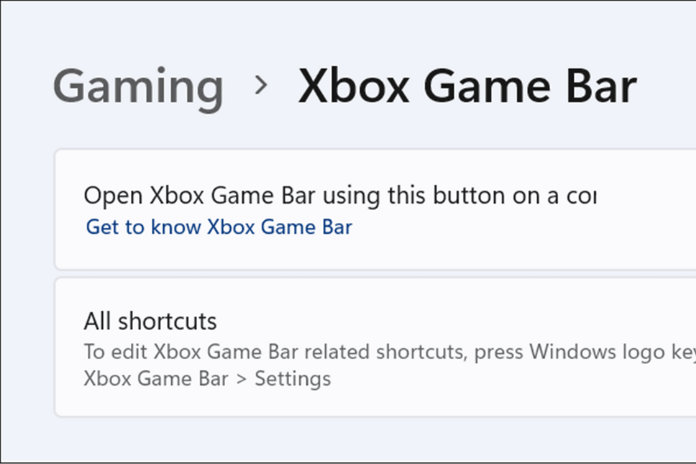 how to disable xbox gamebar